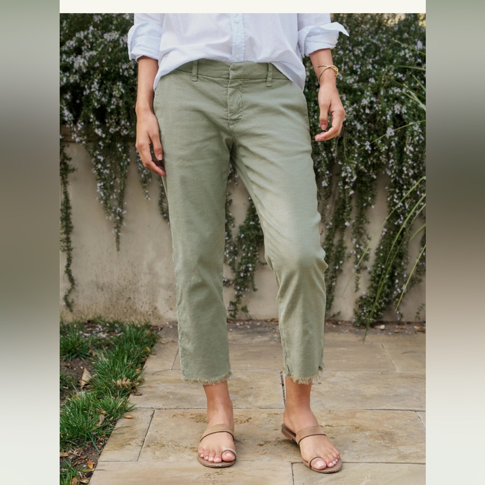 Frank & Eileen cropped Italian Chino Size 8 Sage